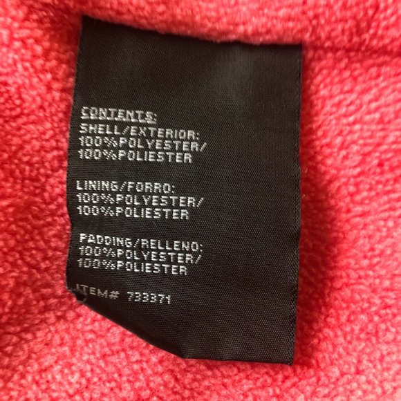 London Fog Hooded Fleece Lined Girls Coat Full Zip Purple with Pink Hearts Sze 5 - Picture 11 of 14